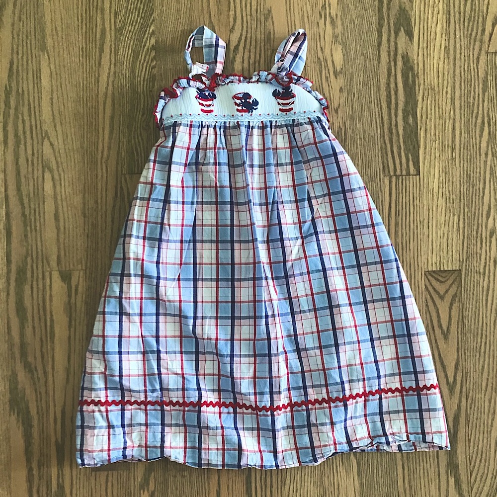 Shrimp & Grits Kids Smocked and Embroidered Dress